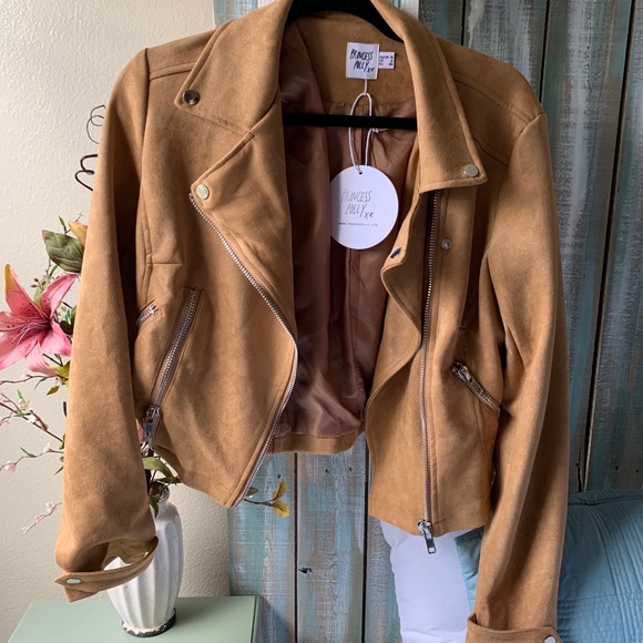 Cropped suede jacket - Picture 2 of 5